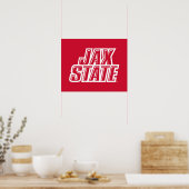 Jacksonville State University JAX STATE Logo Poster (Keuken)