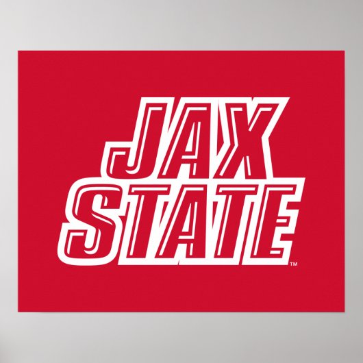 Jacksonville State University JAX STATE Logo Poster (Voorkant)