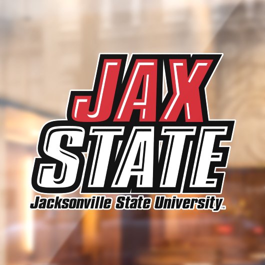 Jacksonville State University JAX STATE Logo Raamsticker (Vel 2)