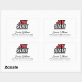 Jacksonville State University JAX STATE Logo Rechthoekige Sticker (Vel)