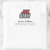 Jacksonville State University JAX STATE Logo Rechthoekige Sticker (Tas)