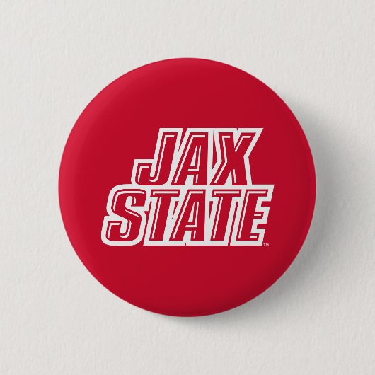 Jacksonville State University JAX STATE Logo Ronde Button 5,7 Cm (Voorkant)