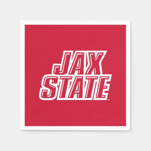 Jacksonville State University JAX STATE Logo Servet (Voorkant)