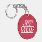 Jacksonville State University JAX STATE Logo Sleutelhanger (Voorkant Links)