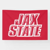 Jacksonville State University JAX STATE Logo Spandoek (Horizontaal)