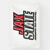 Jacksonville State University JAX STATE Logo Spandoek (Verticaal)