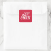 Jacksonville State University JAX STATE Logo Vierkante Sticker (Tas)