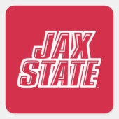Jacksonville State University JAX STATE Logo Vierkante Sticker (Voorkant)