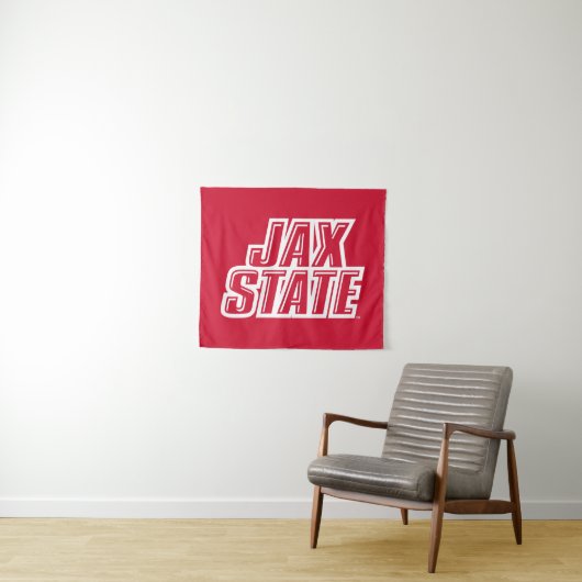 Jacksonville State University JAX STATE Logo Wandkleed (In Situ (horizontaal))