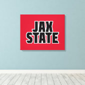 Jacksonville State University JAX STATE Vetgedrukt Canvas Afdruk (Insitu (Houten vloer))