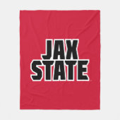 Jacksonville State University JAX STATE Vetgedrukt Fleece Deken (Voorkant)