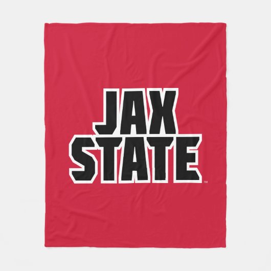 Jacksonville State University JAX STATE Vetgedrukt Fleece Deken (Voorkant)