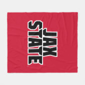 Jacksonville State University JAX STATE Vetgedrukt Fleece Deken (Voorkant (Horizontaal))