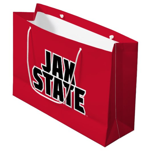 Jacksonville State University JAX STATE Vetgedrukt Groot Cadeauzakje (Voorkant Gekanteld)
