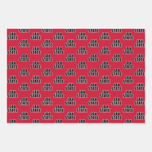Jacksonville State University JAX STATE Vetgedrukt Inpakpapier Vel (Voorkant 3)