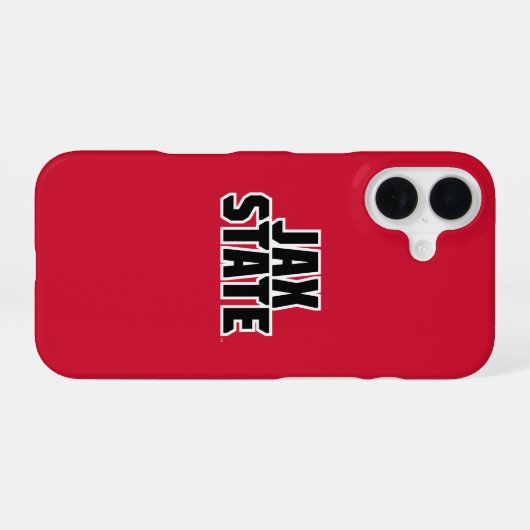 Jacksonville State University JAX STATE Vetgedrukt iPhone 16 Hoesje (Achterkant horizontaal)