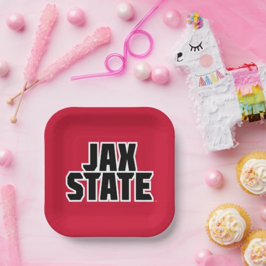 Jacksonville State University JAX STATE Vetgedrukt Papieren Bordje (Feest)