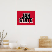 Jacksonville State University JAX STATE Vetgedrukt Poster (Keuken)