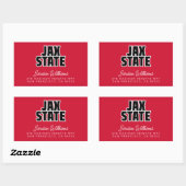 Jacksonville State University JAX STATE Vetgedrukt Rechthoekige Sticker (Vel)