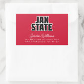 Jacksonville State University JAX STATE Vetgedrukt Rechthoekige Sticker (Tas)