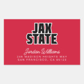 Jacksonville State University JAX STATE Vetgedrukt Rechthoekige Sticker (Voorkant)