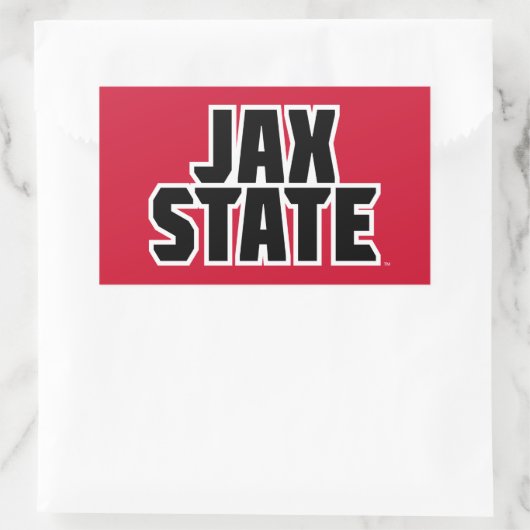 Jacksonville State University JAX STATE Vetgedrukt Rechthoekige Sticker (Tas)