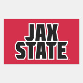 Jacksonville State University JAX STATE Vetgedrukt Rechthoekige Sticker (Voorkant)