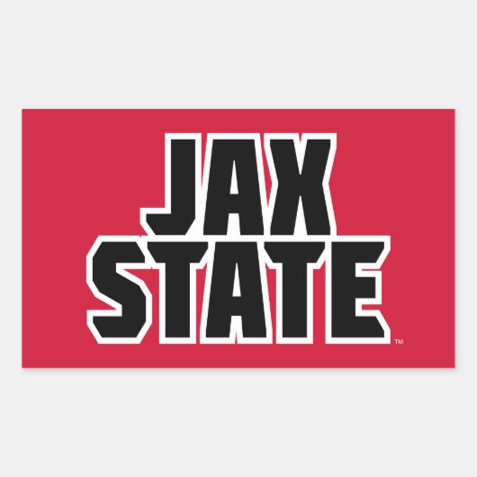 Jacksonville State University JAX STATE Vetgedrukt Rechthoekige Sticker (Voorkant)