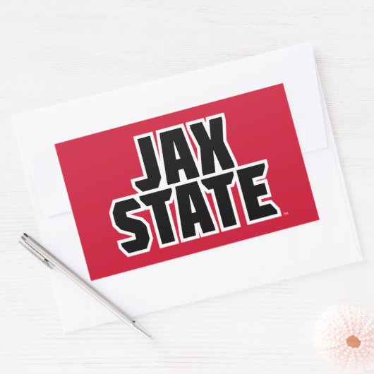Jacksonville State University JAX STATE Vetgedrukt Rechthoekige Sticker (Envelop)