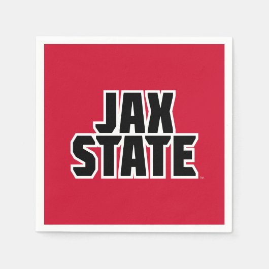 Jacksonville State University JAX STATE Vetgedrukt Servet (Voorkant)