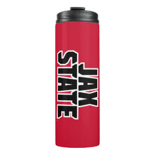 Jacksonville State University JAX STATE Vetgedrukt Thermosbeker