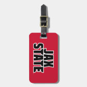 Jacksonville State University JAX STATE Vette Teks Bagagelabel (Voorkant verticaal)