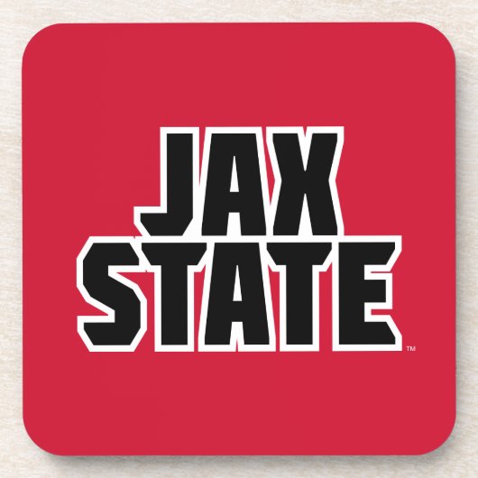 Jacksonville State University JAX STATE Vette Teks Bier Onderzetter (Voorkant)