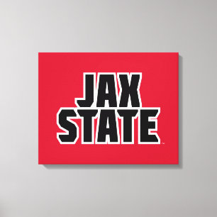 Jacksonville State University JAX STATE Vette Teks Canvas Afdruk
