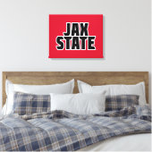 Jacksonville State University JAX STATE Vette Teks Canvas Afdruk (Insitu (Slaapkamer))