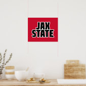 Jacksonville State University JAX STATE Vette Teks Poster (Keuken)