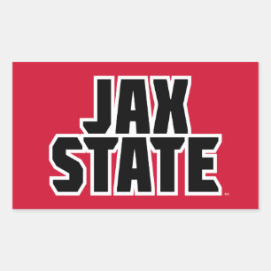 Jacksonville State University JAX STATE Vette Teks Rechthoekige Sticker