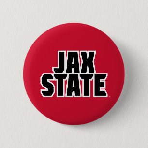 Jacksonville State University JAX STATE Vette Teks Ronde Button 5,7 Cm