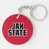 Jacksonville State University JAX STATE Vette Teks Sleutelhanger (Achterkant)