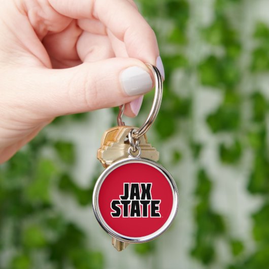 Jacksonville State University JAX STATE Vette Teks Sleutelhanger (Hand)