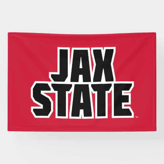 Jacksonville State University JAX STATE Vette Teks Spandoek (Horizontaal)