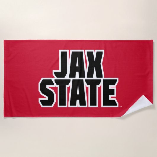 Jacksonville State University JAX STATE Vette Teks Strandlaken (Voorkant)