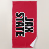 Jacksonville State University JAX STATE Vette Teks Strandlaken (Voorkant)
