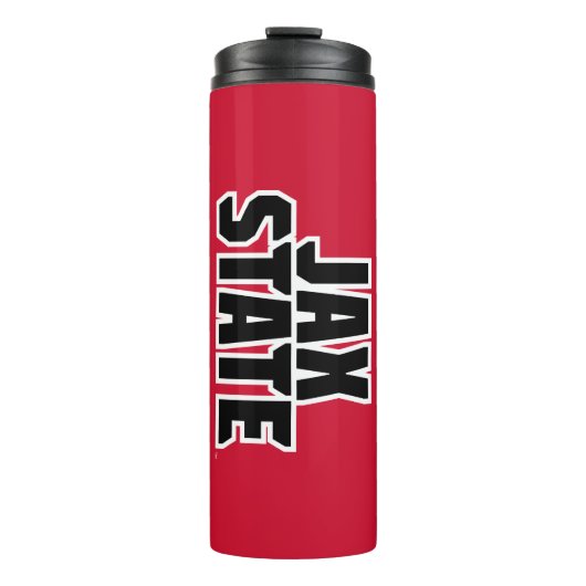 Jacksonville State University JAX STATE Vette Teks Thermosbeker (Voorkant)