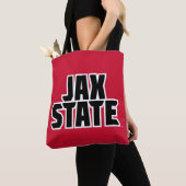 Jacksonville State University JAX STATE Vette Teks Tote Bag (Dichtbij)
