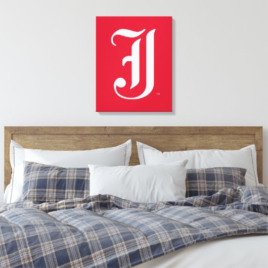 Jacksonville State University Klassieke JSU brief Canvas Afdruk (Insitu (Slaapkamer))