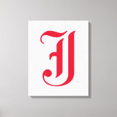Jacksonville State University Klassieke JSU brief Canvas Afdruk (Voorkant)