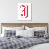 Jacksonville State University Klassieke JSU brief Canvas Afdruk (Insitu (Slaapkamer))