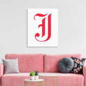 Jacksonville State University Klassieke JSU brief Canvas Afdruk (Insitu (Woonkamer))