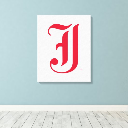 Jacksonville State University Klassieke JSU brief Canvas Afdruk (Insitu (Houten vloer))
